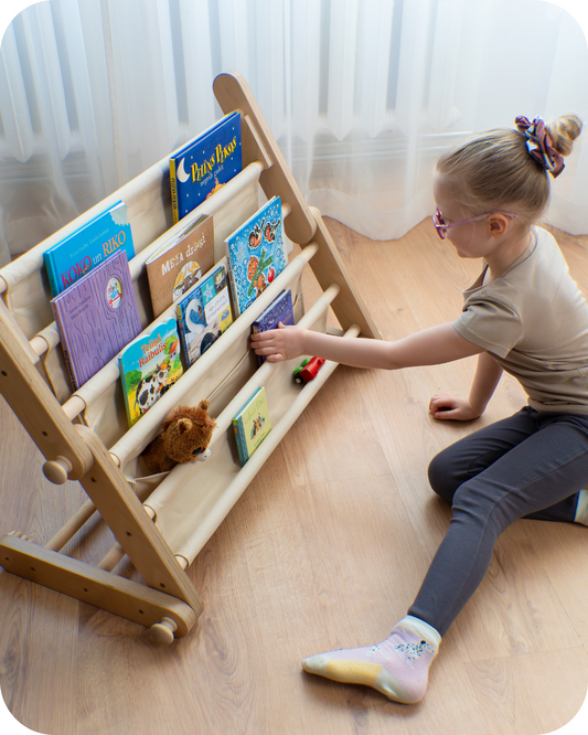 One Frame, Endless Possibilities: How the Montessori Bookshelf Add-On Transforms Activity Toy into Furniture