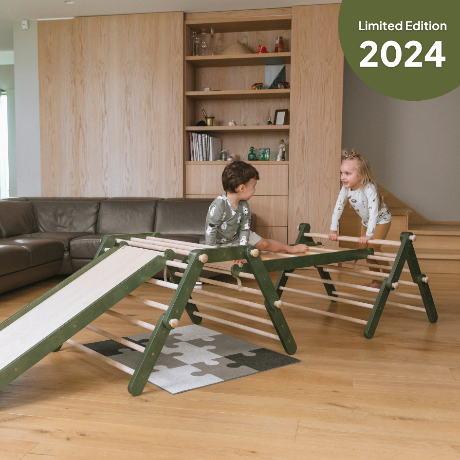 Limitierte Auflage 2024 🦍 • Klettergerüste MOPITRI® und FIPITRI in Waldgrün
