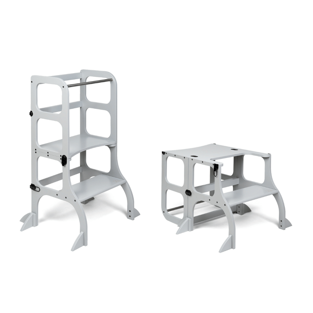 La torre-tavolo convertibile STEP'n'SIT®