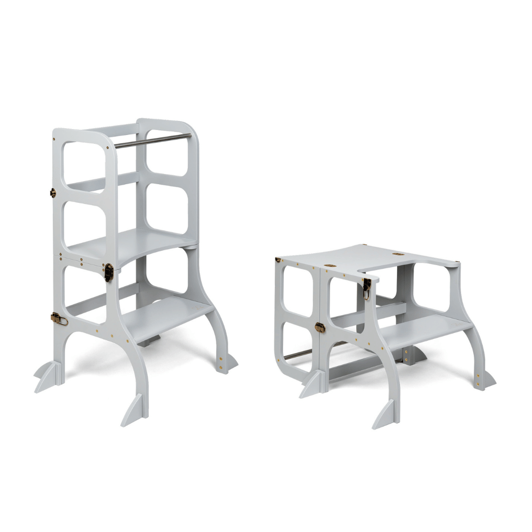 La torre-tavolo convertibile STEP'n'SIT®