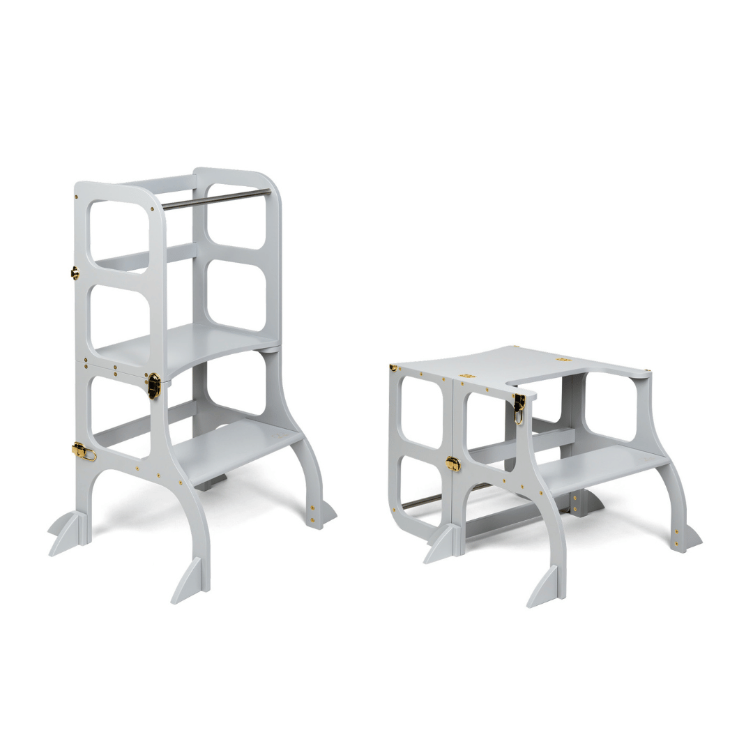 La torre-tavolo convertibile STEP'n'SIT®