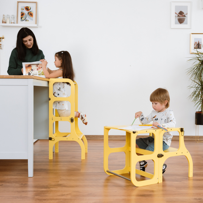 LIMITED EDITION 2023 - Helper Tower-Table STEP'n'SIT® in Yellow