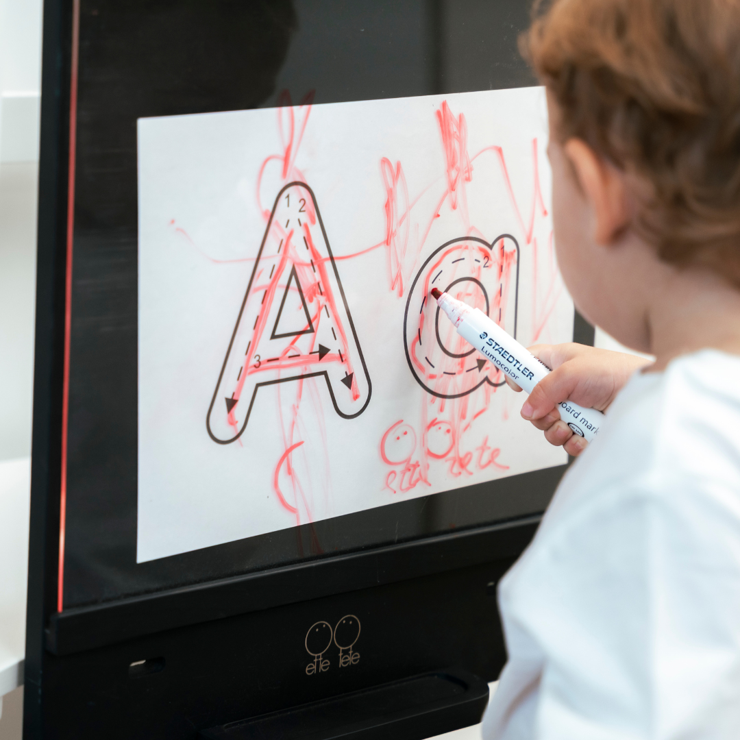 Tavola da Disegno Doppia Faccia • Accessorio per Torri Montessori e Giochi da Arrampicata