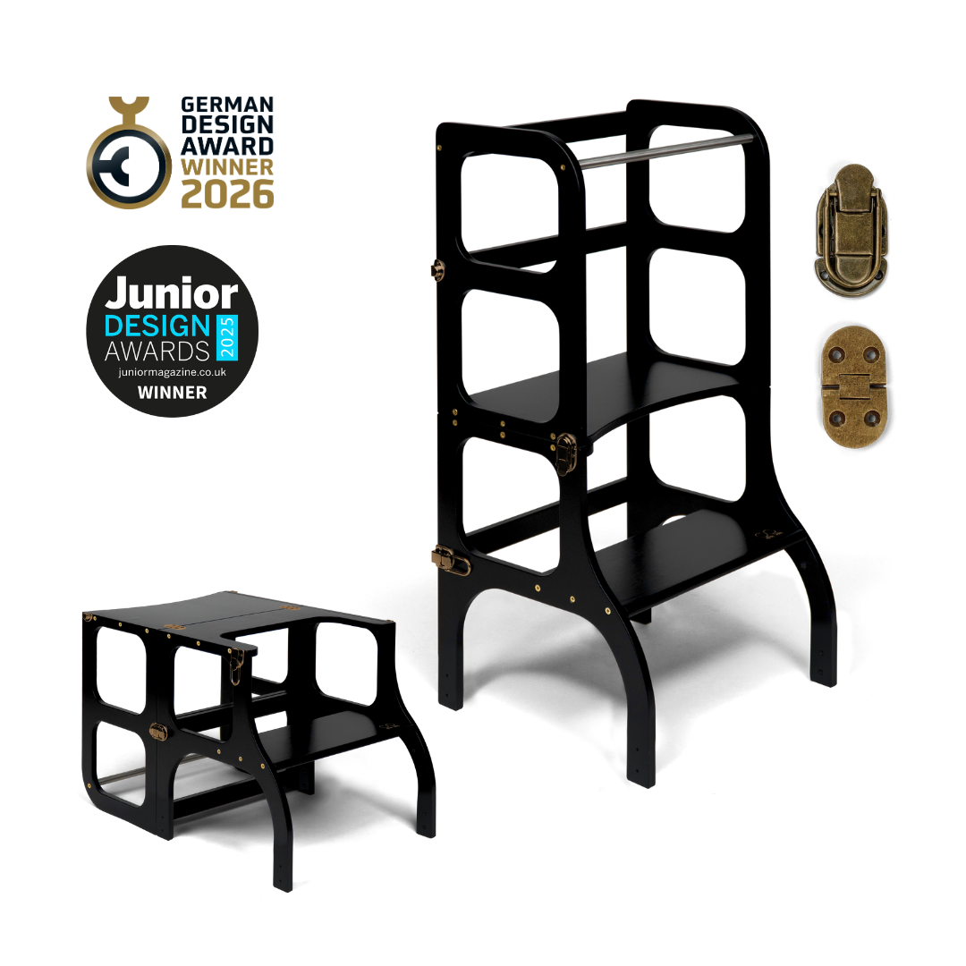 STEP'n'SIT® • Montessori torre - mesa de aprendizaje • Multifuncional 2 en 1