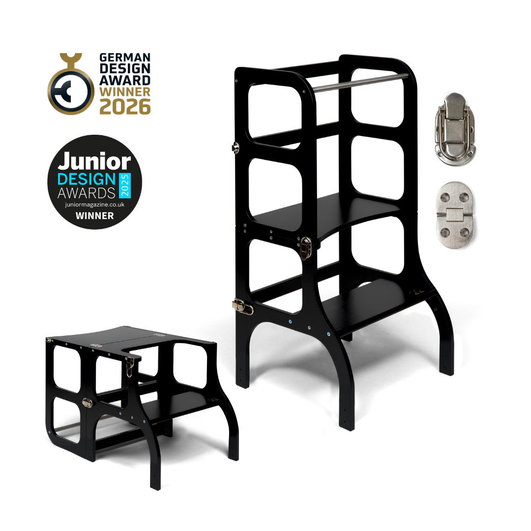 STEP'n'SIT® • Montessori torre - mesa de aprendizaje • Multifuncional 2 en 1