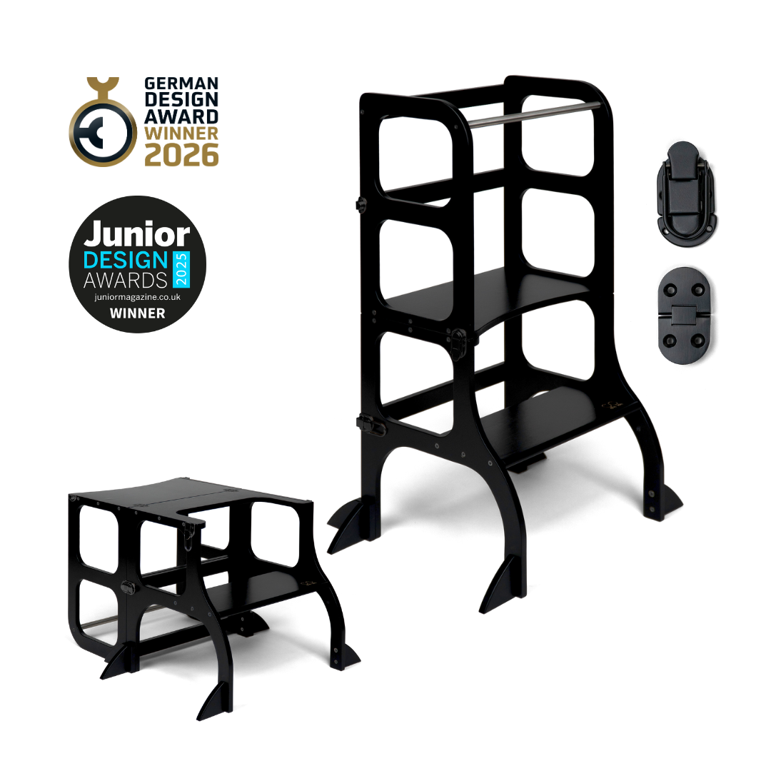 STEP'n'SIT® • Montessori torre - mesa de aprendizaje • Multifuncional 2 en 1