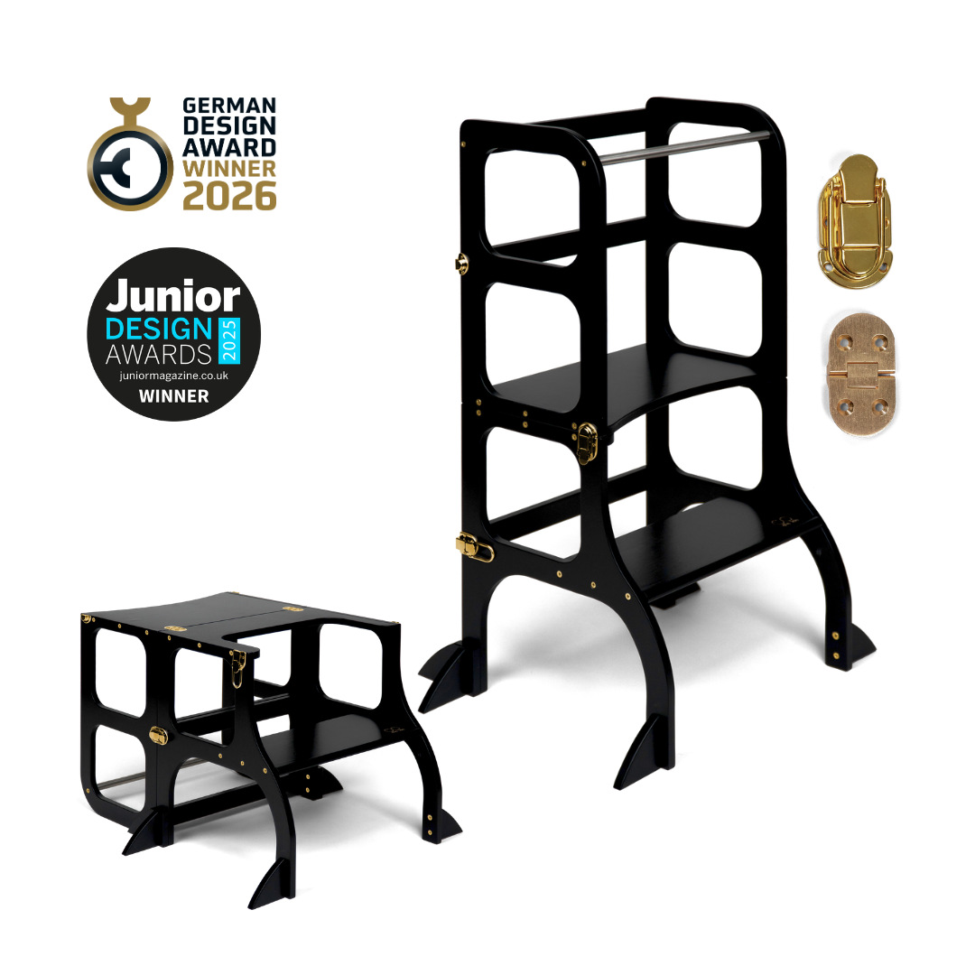 STEP'n'SIT® • Montessori torre - mesa de aprendizaje • Multifuncional 2 en 1