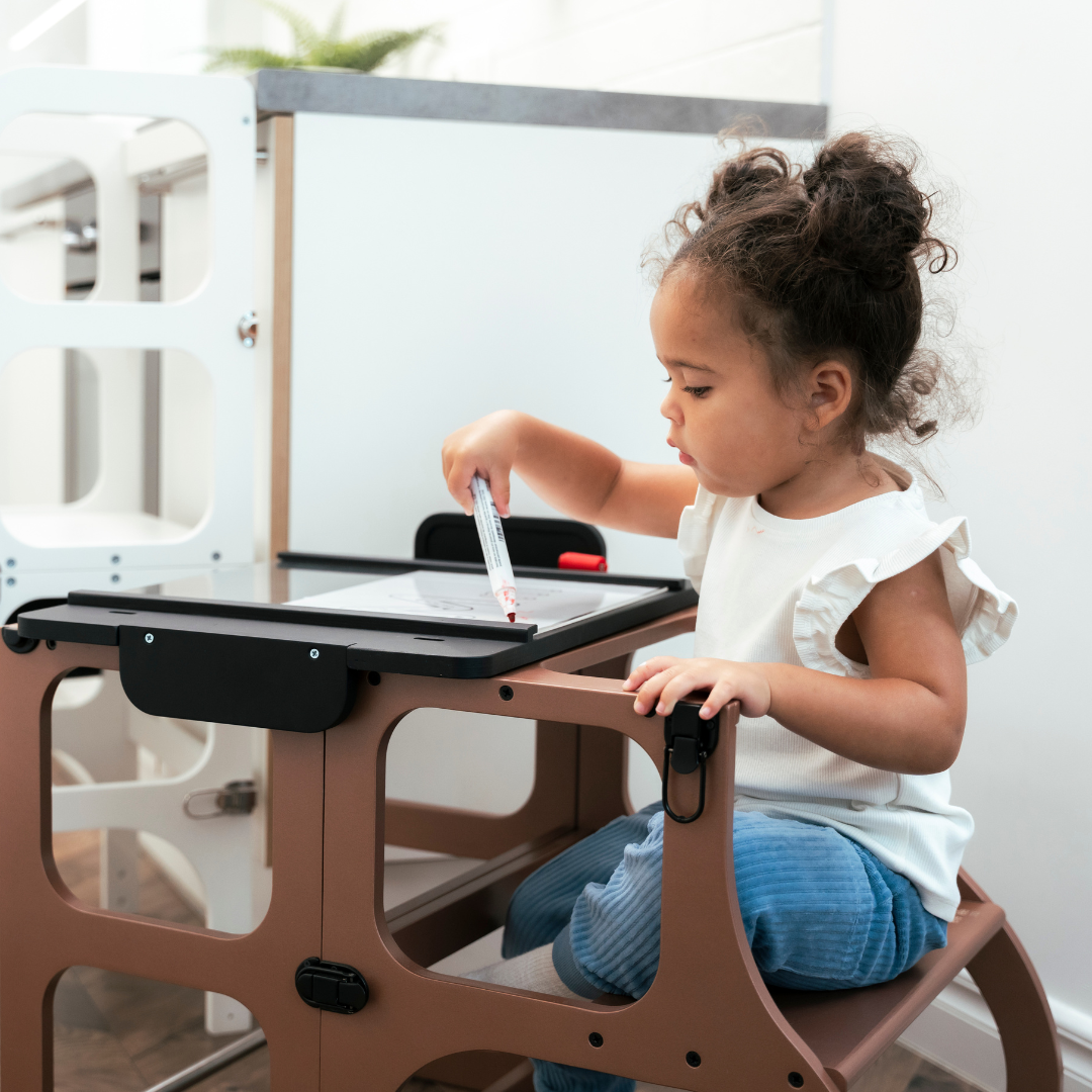 Tavola da Disegno Doppia Faccia • Accessorio per Torri Montessori e Giochi da Arrampicata