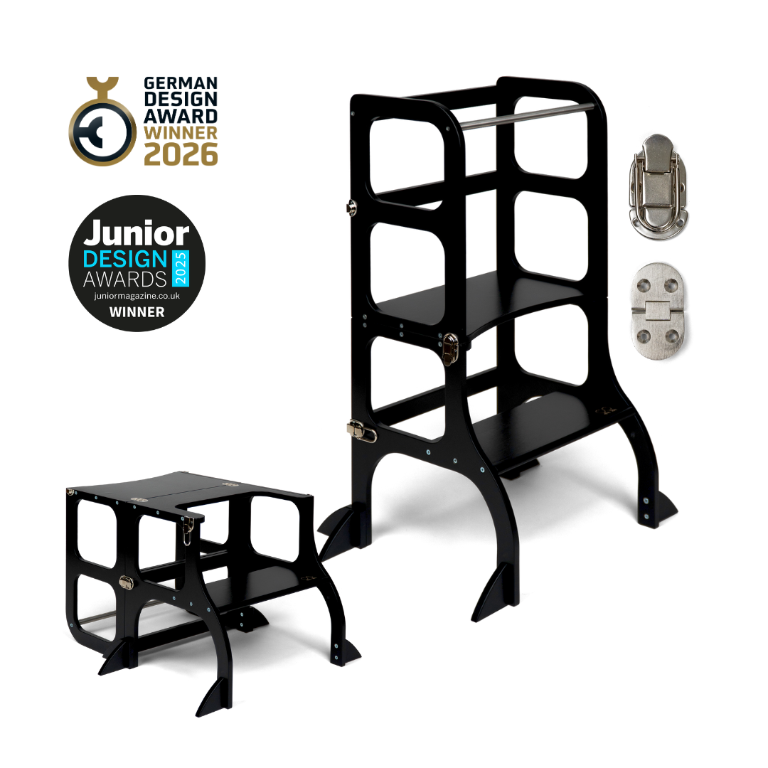 STEP'n'SIT® • Montessori torre - mesa de aprendizaje • Multifuncional 2 en 1