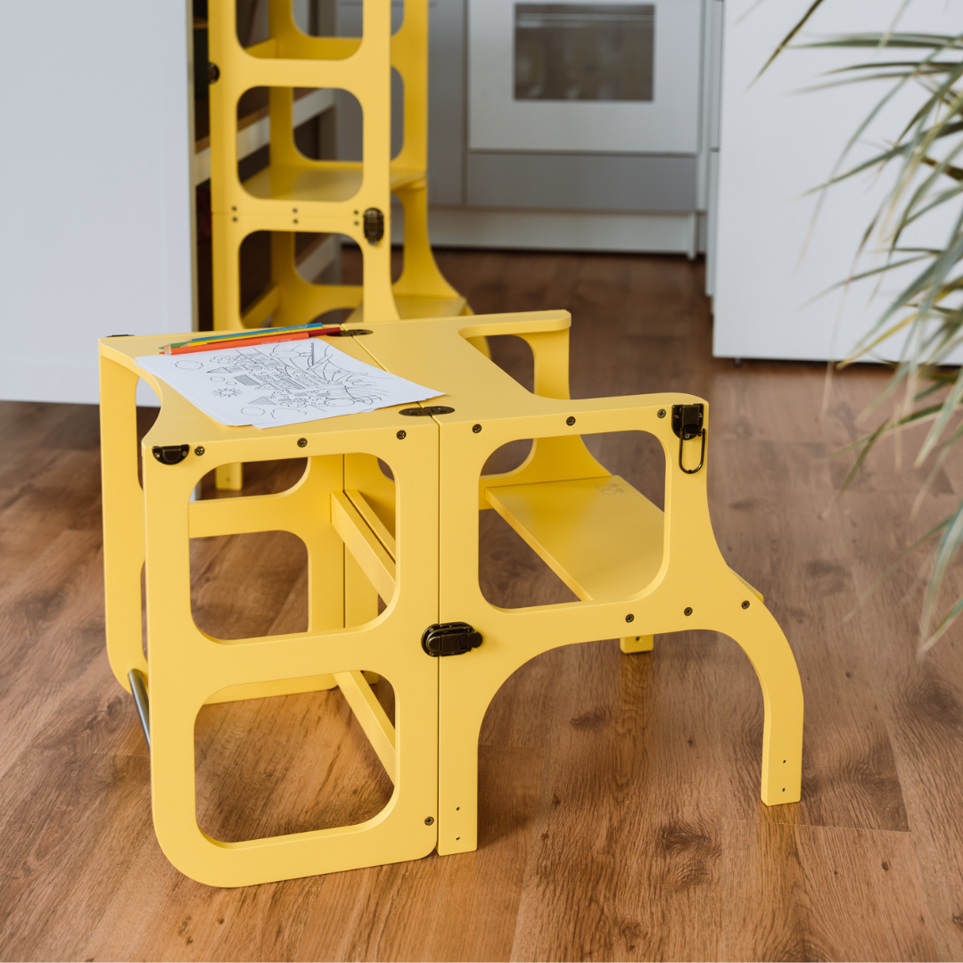 LIMITED EDITION 2023 - Kāpslītis/galdiņš Step'n'sit® dzeltenā krāsā