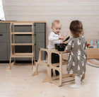 STEP'n'SIT® • Wandelbare Montessori Lernturm + Tisch, 2 in 1