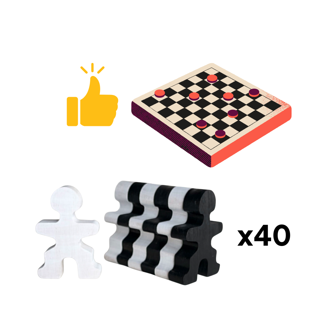 Flockmen® • Black & White set (40 pcs)