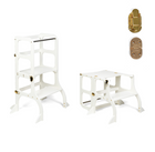 STEP'n'SIT® • Wandelbare Montessori Lernturm + Tisch, 2 in 1