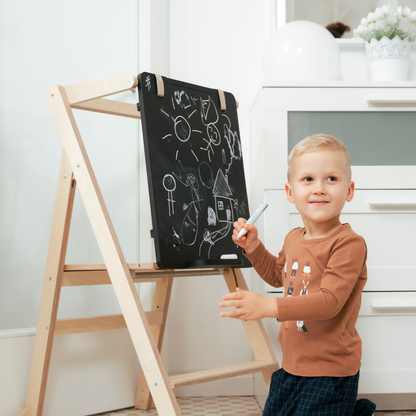 Tavola da Disegno Doppia Faccia • Accessorio per Torri Montessori e Giochi da Arrampicata